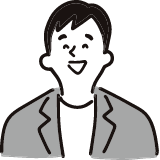 笑顔の男性のイラスト